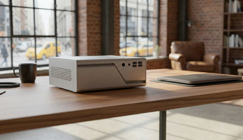 Firegate security box on desk – local network protection device