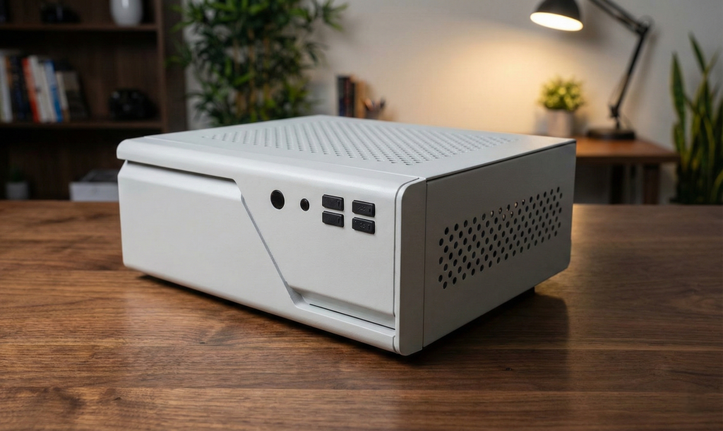 Firegate security box right-side angled view showing front ports and ventilation